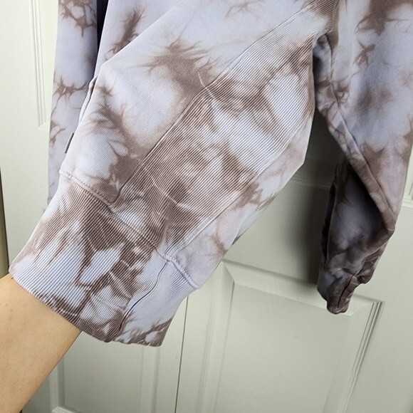 TNA Aritzia Tie Dye Hoodie Sweatshirt Cotton Blend Pullover Top Size 1 fits S/M - Picture 11 of 13